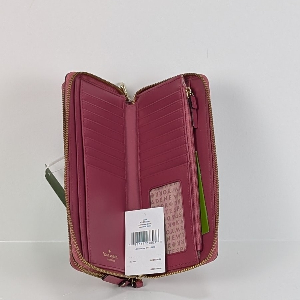 NWT Kate Spade Pink Cinnabar Leather Wallet - Picture 7 of 9